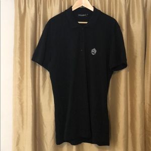 Dolce black crested polo